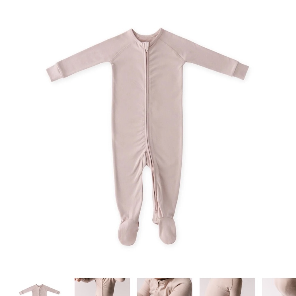 Pehr footed onesie 0-3mo pink